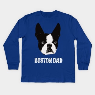 Boston Dad Boston Terrier Kids Long Sleeve T-Shirt